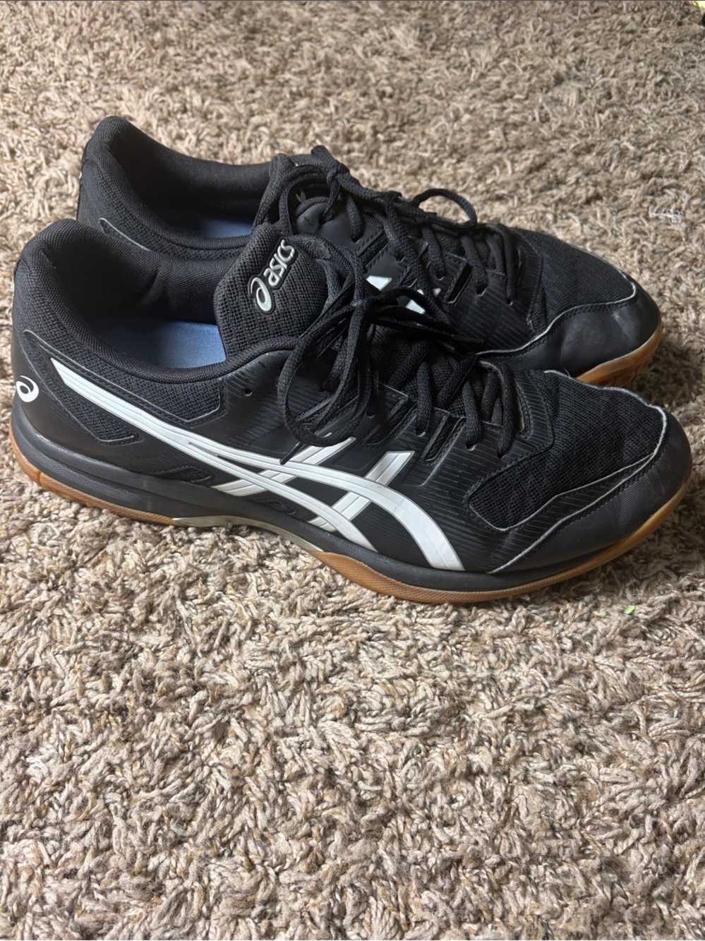 ASICS Gel-Rocket Men’s Size 14 Black White Gum Indoor Volleyball Shoes 1071A030